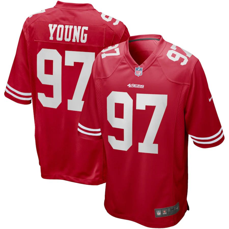 Men San Francisco 49ers #97 Bryant Young Nike Scarlet Game Retired Player NFL Jersey->san francisco 49ers->NFL Jersey